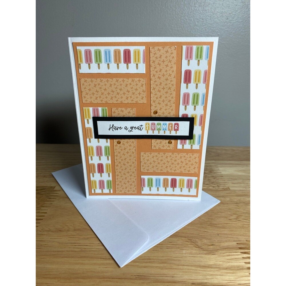 Handmade Summer Blank Greeting Card A2 & Envelope
